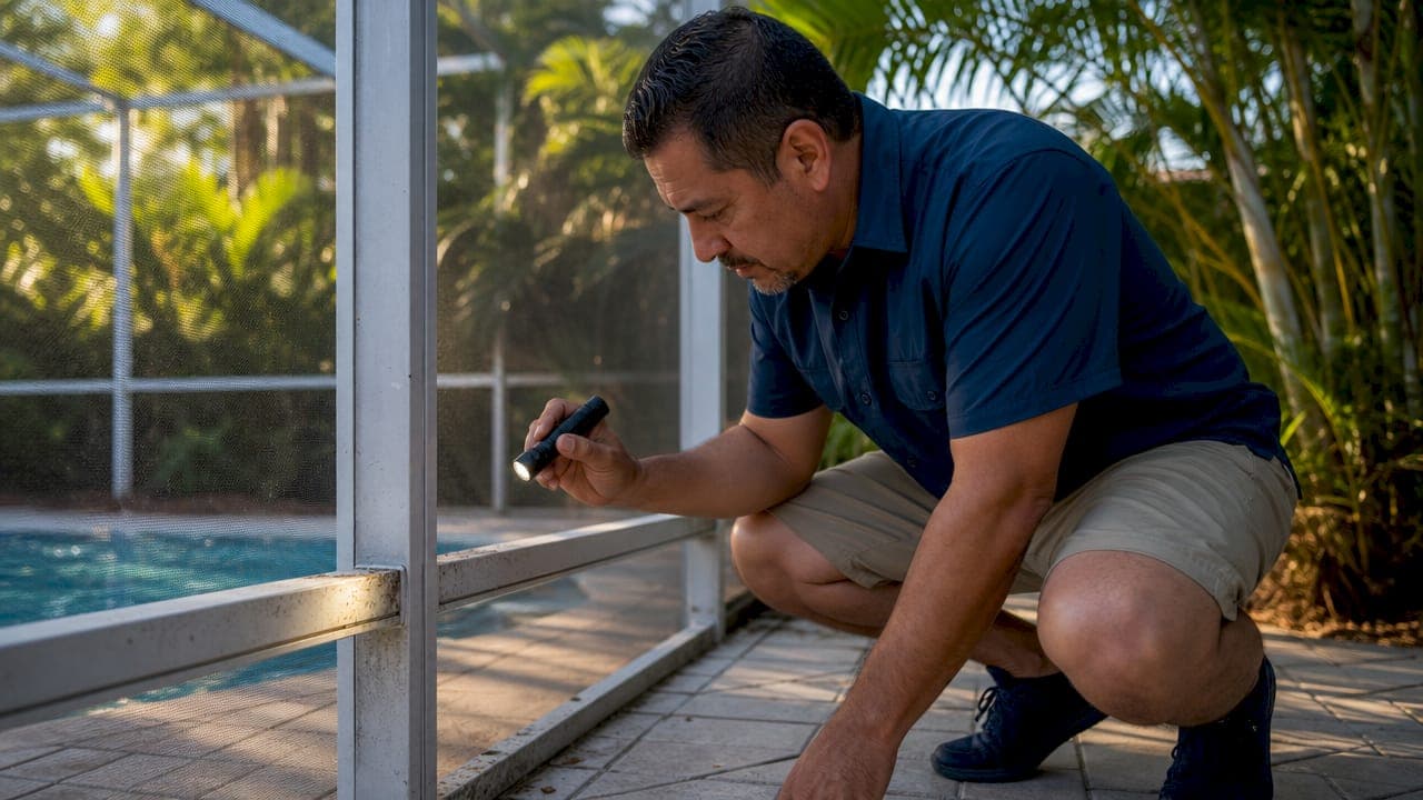 Pool Screen Fastener Failure Signs: What to Watch For