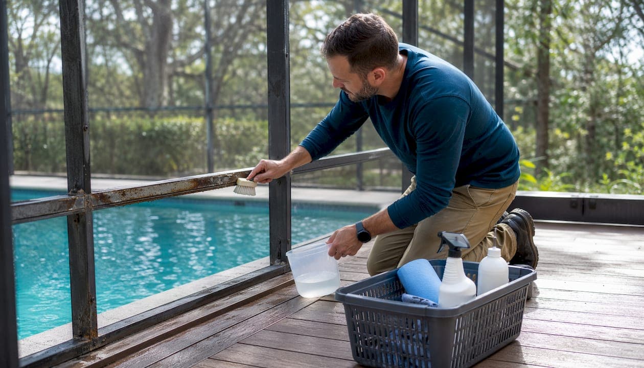 Pool Screen Frame Rust Removal: A Homeowner's Guide