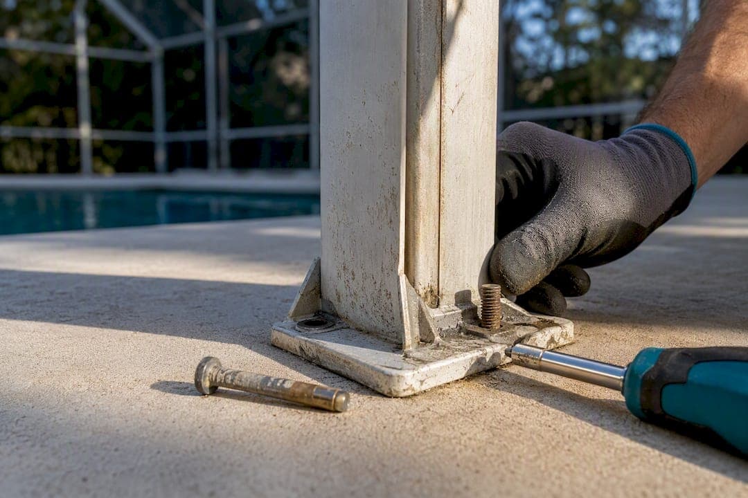 Homeowners: 4 Weekend Fixes for Pool Cage Base Plate