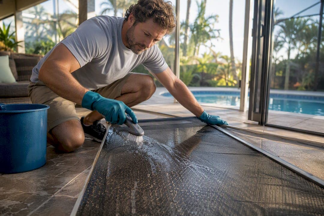 Safely Fix Overspray on Pool Screens in 10–15 Minutes for Homeowners