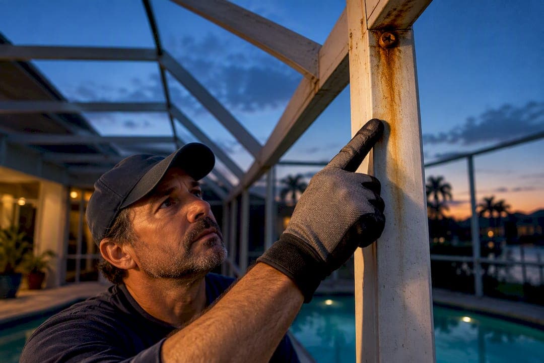 Homeowners: Stop Pool Cage Rust Bleed, Save Up to 60% With a Checklist