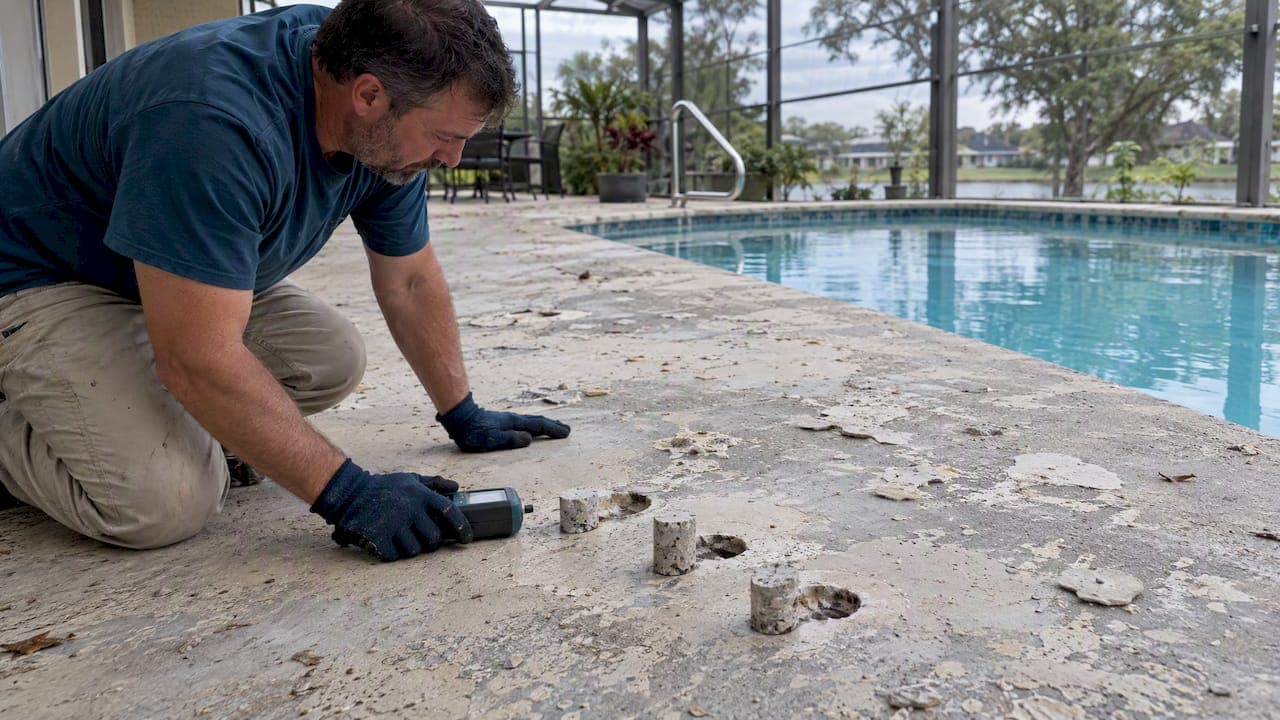 Homeowners: Test Three Cores Before Fixing Pool Deck Paint Blisters