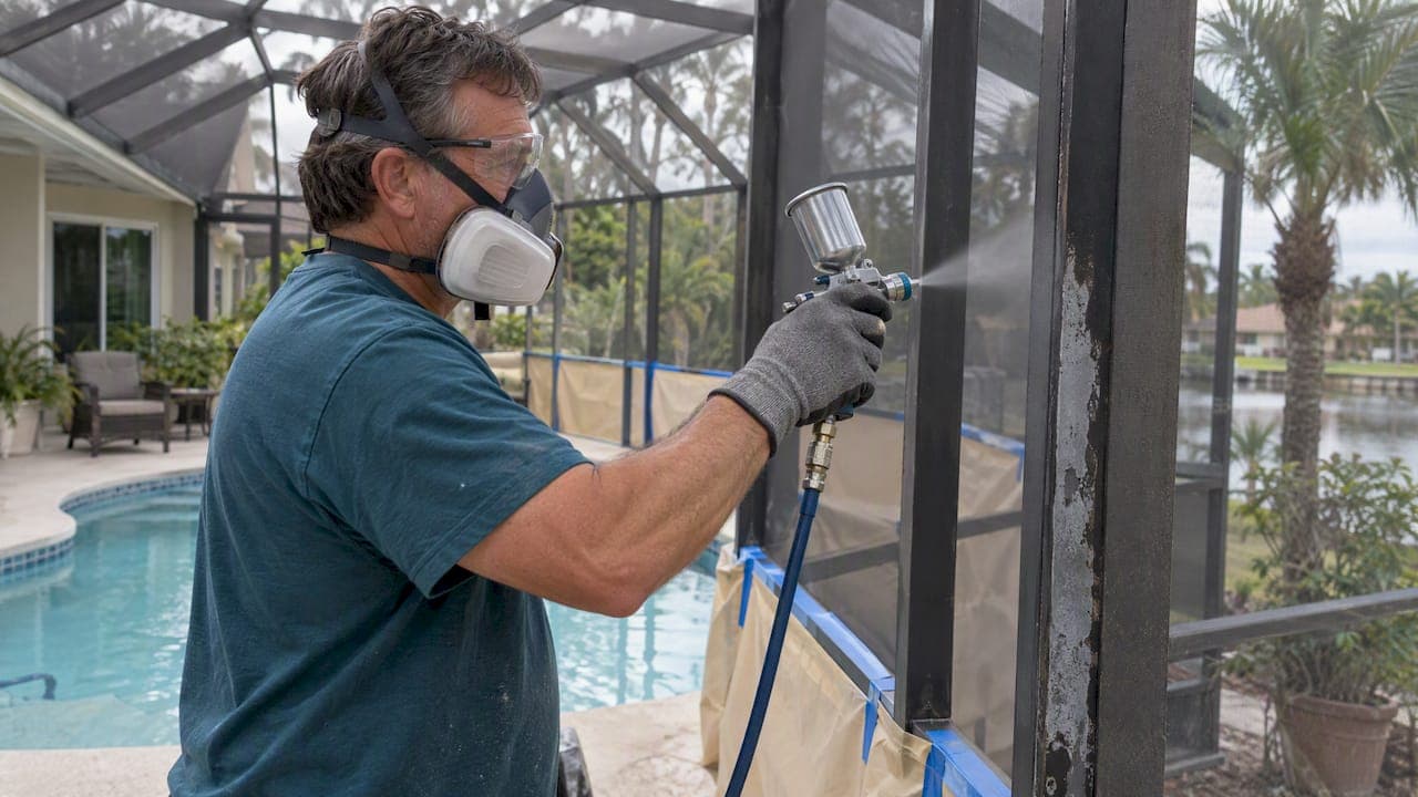 Pool Cage Spray Painting: DIY in a Weekend, Pro for Deep Corrosion
