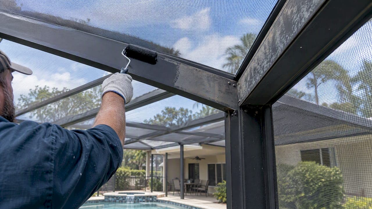 Can You Paint a Pool Cage Without Removing the Screens?